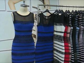 white and gold dress blue and black